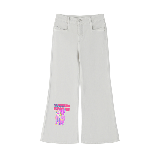 Women's Vintage Wash Flared Leg Jeans