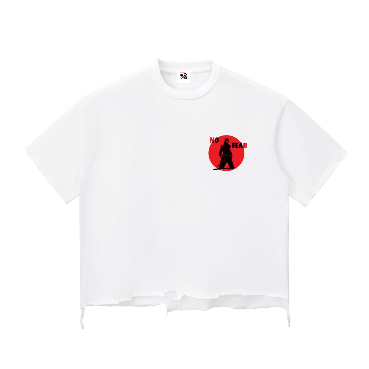 Snow Wash Raw-Hem Boxy T-shirt