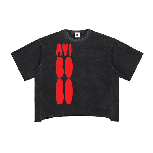 Raw Edge Snow Washed Boxy T-Shirt