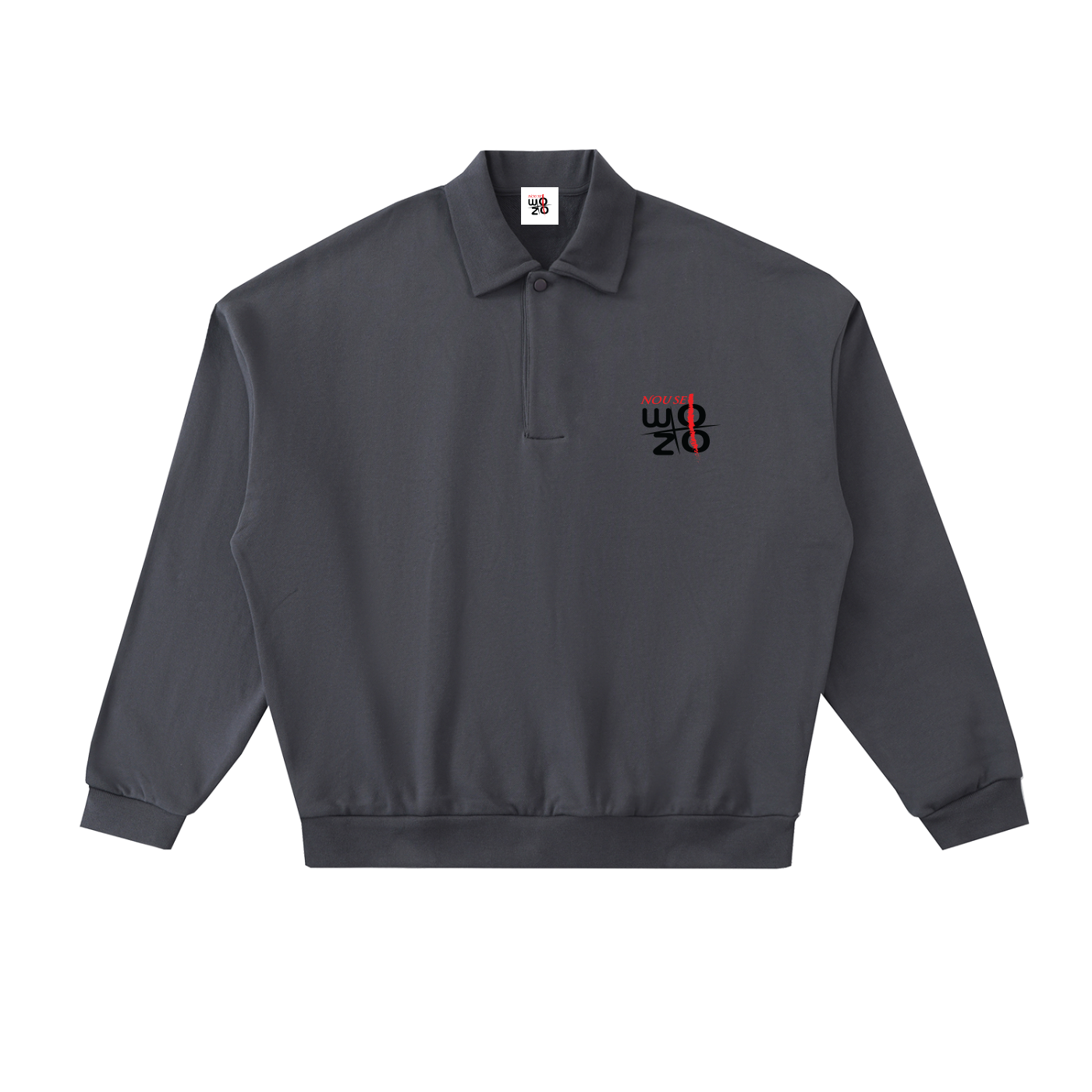 Heavyweight Fleece Polo Sweatshirt