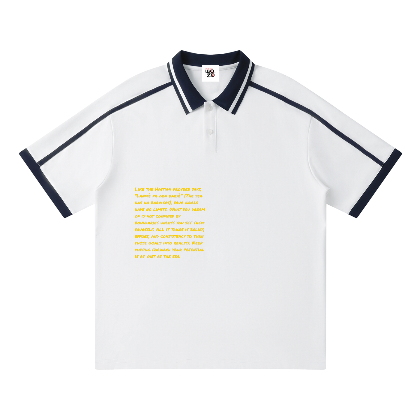 Unisex Contrast Piping Polo Shirt