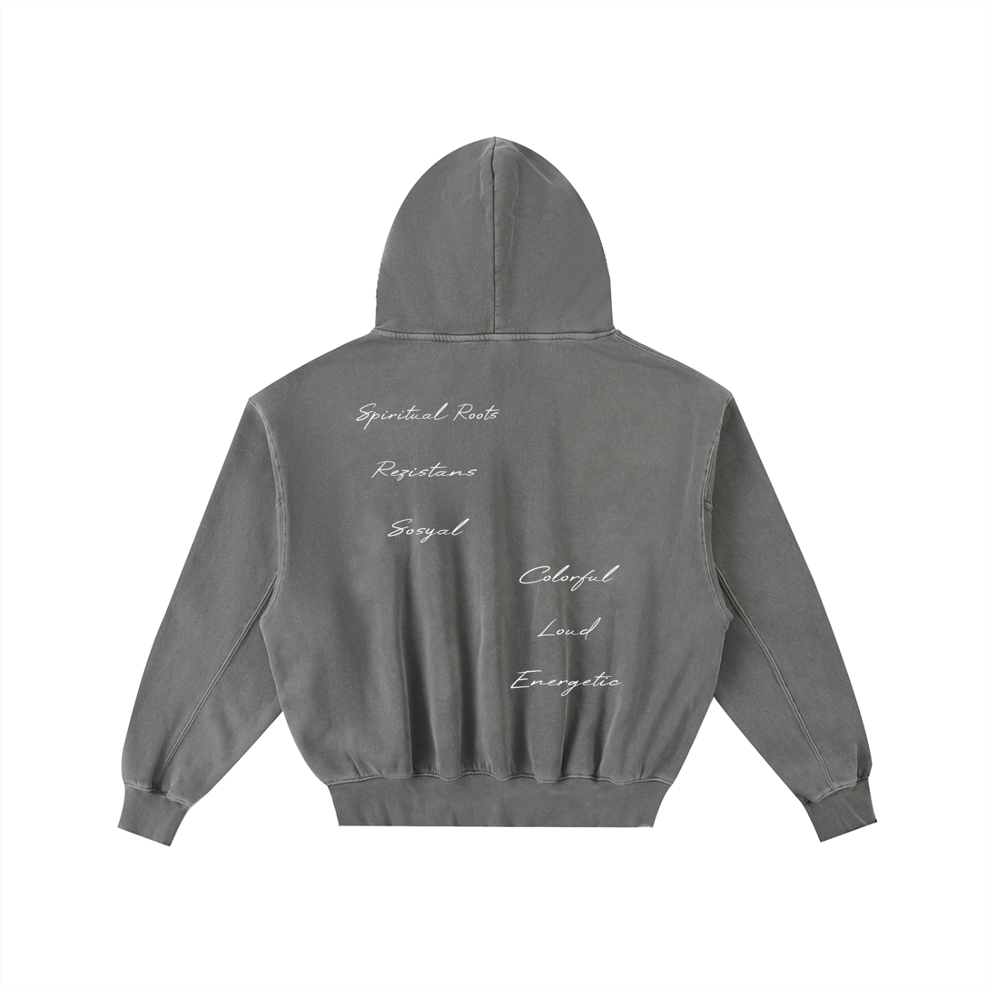 Frayed Enzyme Washed Fleece Hoodie
