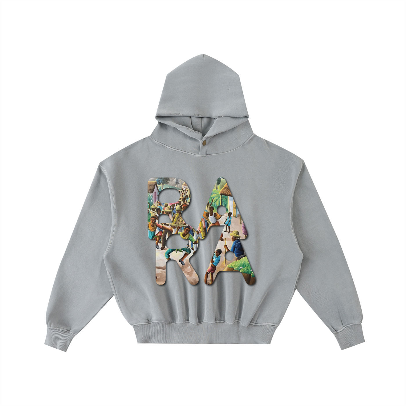 Frayed Enzyme Washed Fleece Hoodie
