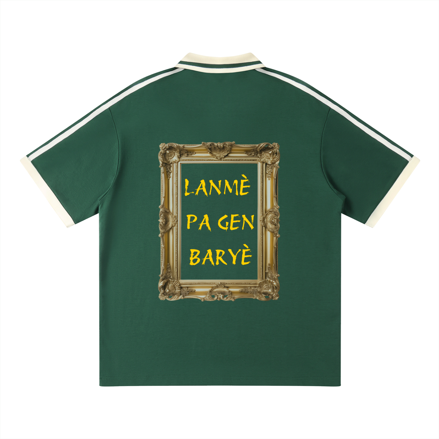 Unisex Contrast Piping Polo Shirt