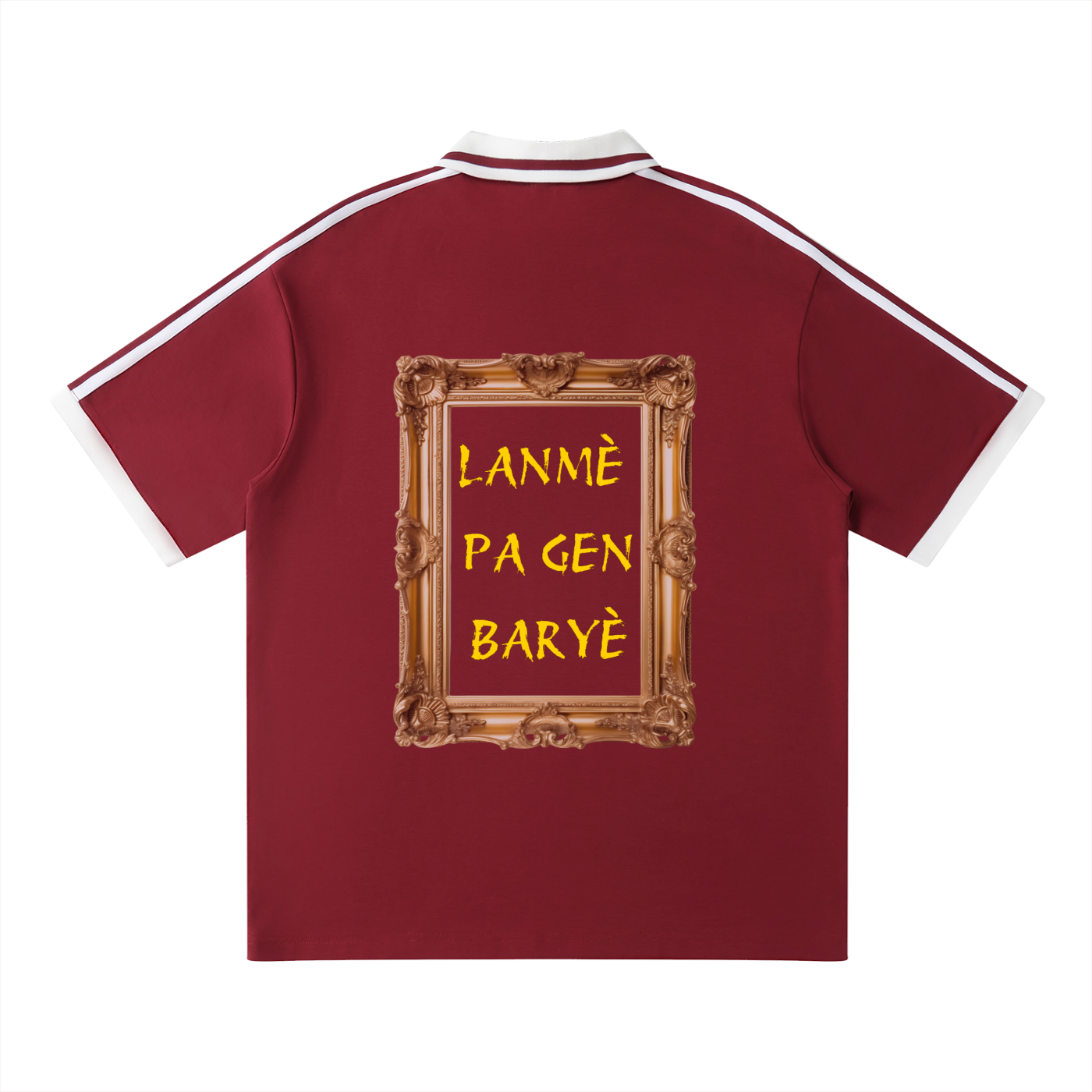 Unisex Contrast Piping Polo Shirt