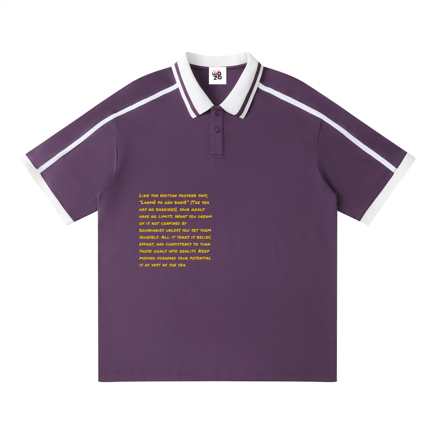 Unisex Contrast Piping Polo Shirt