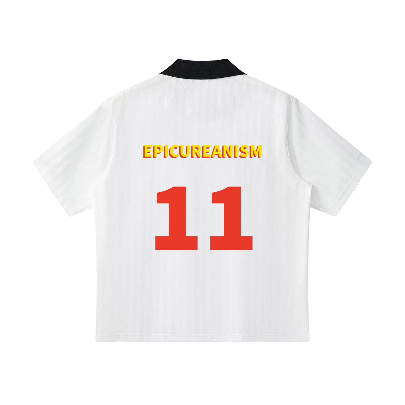 Contrast Collar Striped Soccer Jersey