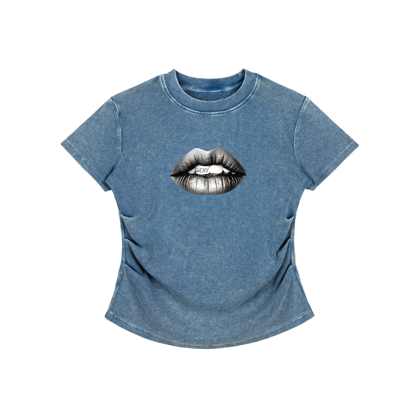 Vintage Washed Bodycon Cotton T-Shirt