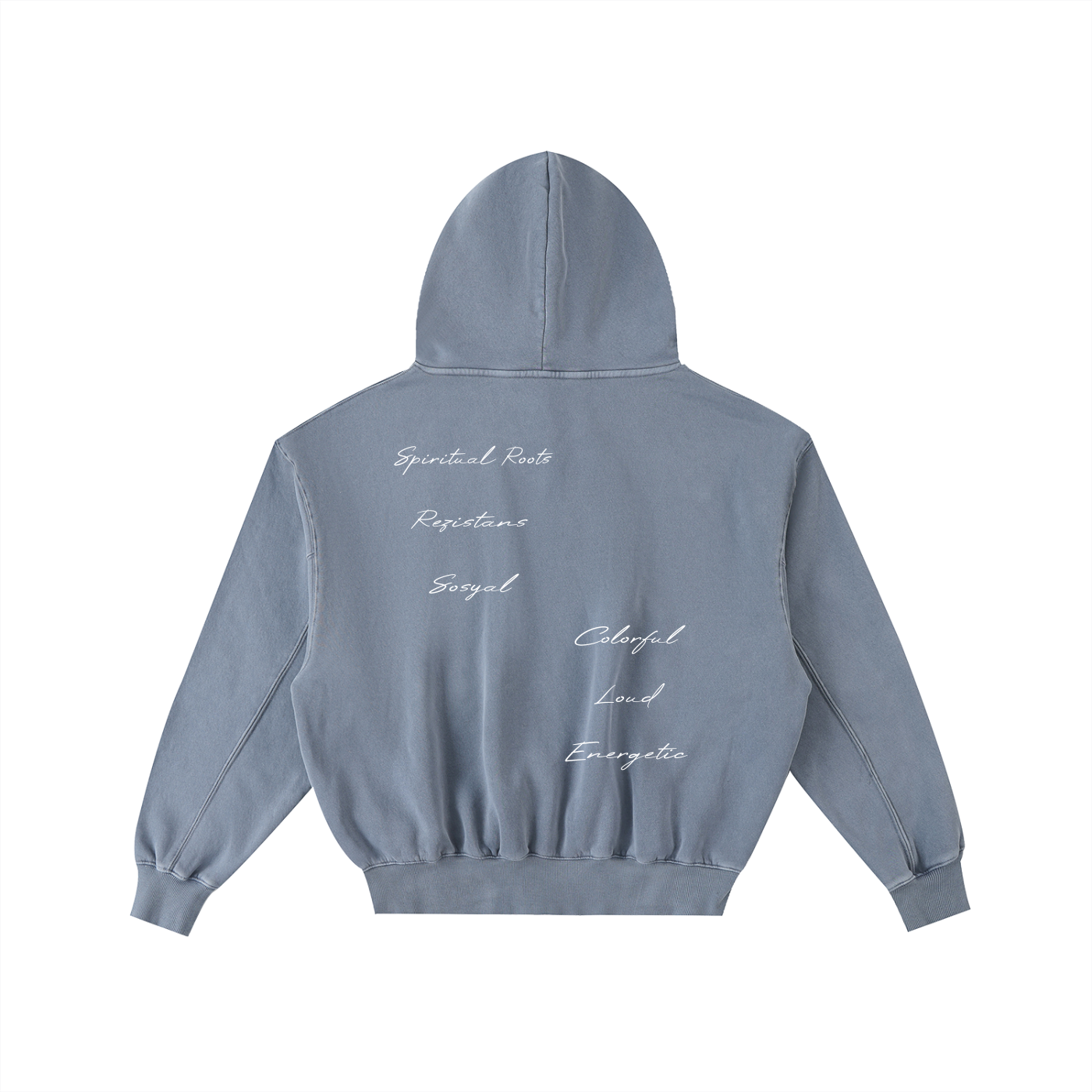 Frayed Enzyme Washed Fleece Hoodie