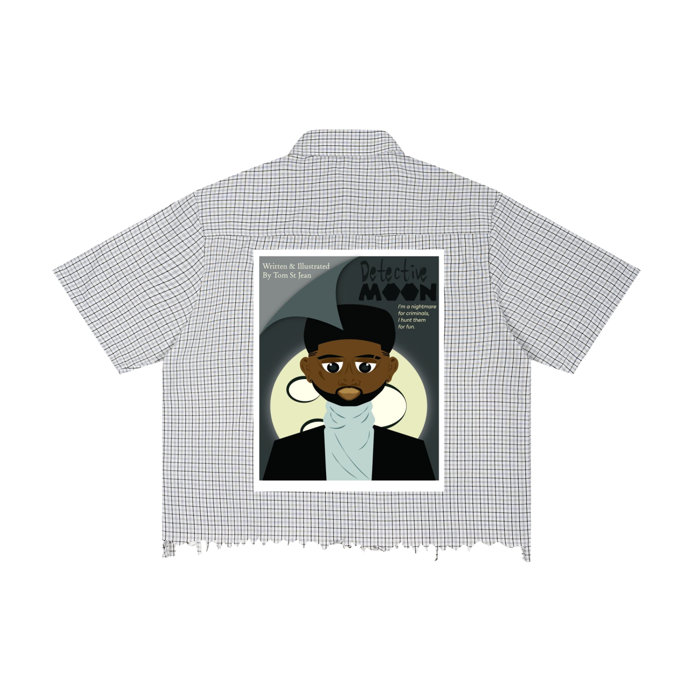 Unisex Distressed Plaid Boxy Shirt