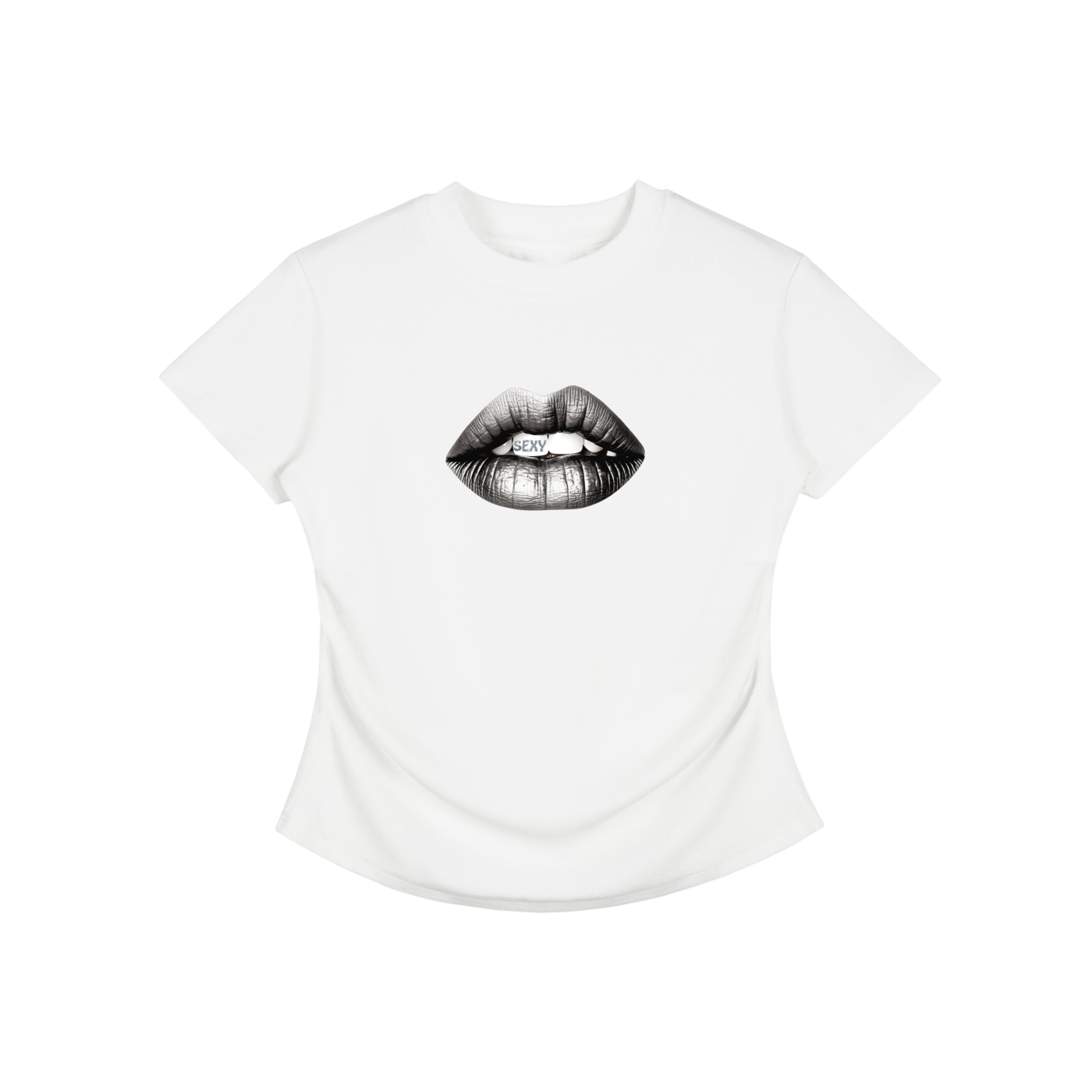 Vintage Washed Bodycon Cotton T-Shirt