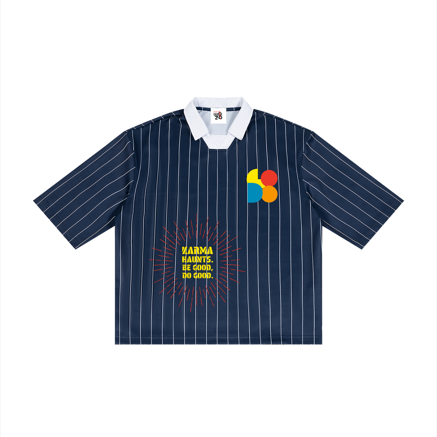 Unisex Pinstripe Collared Soccer Jersey