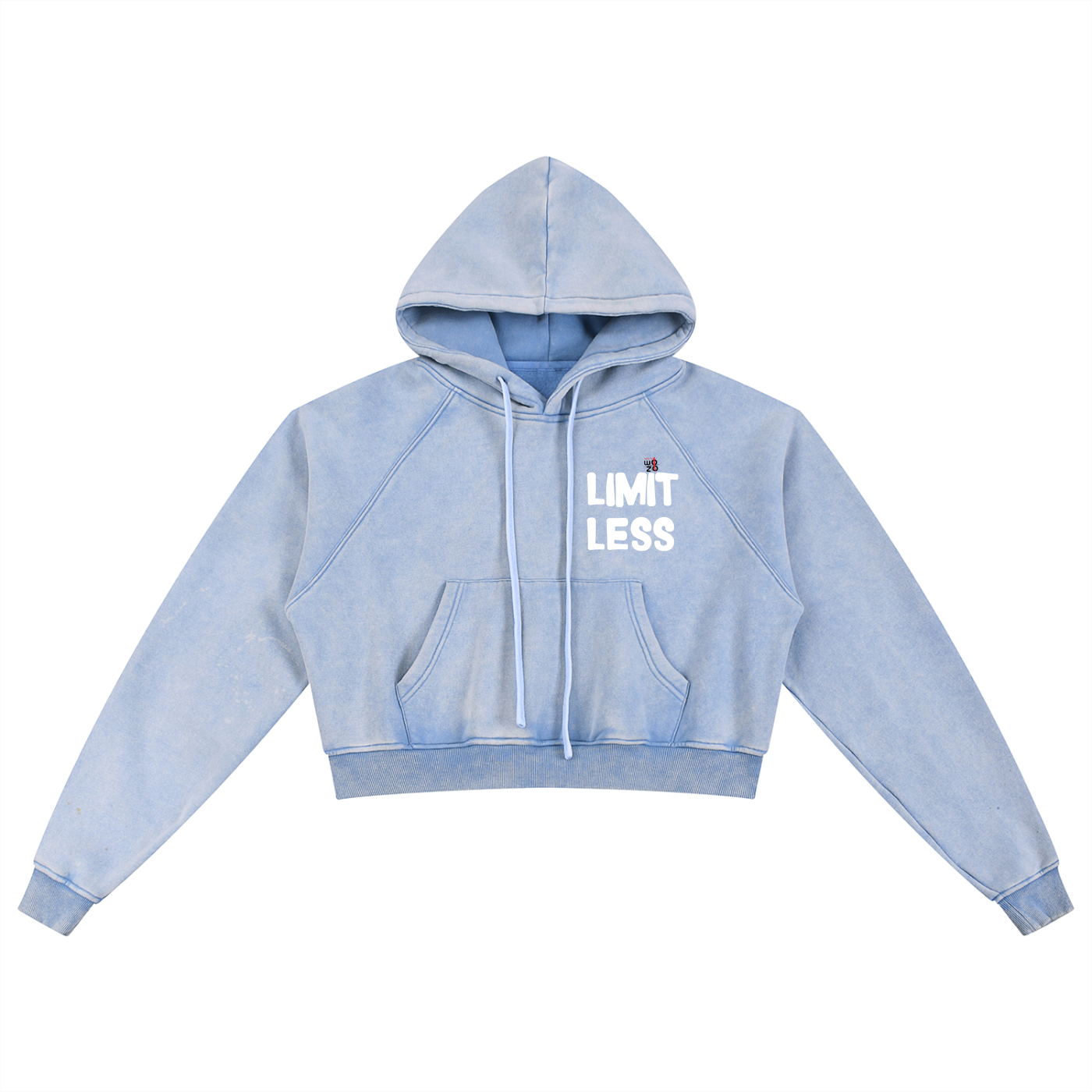 Snow Washed Cropped Hoodie