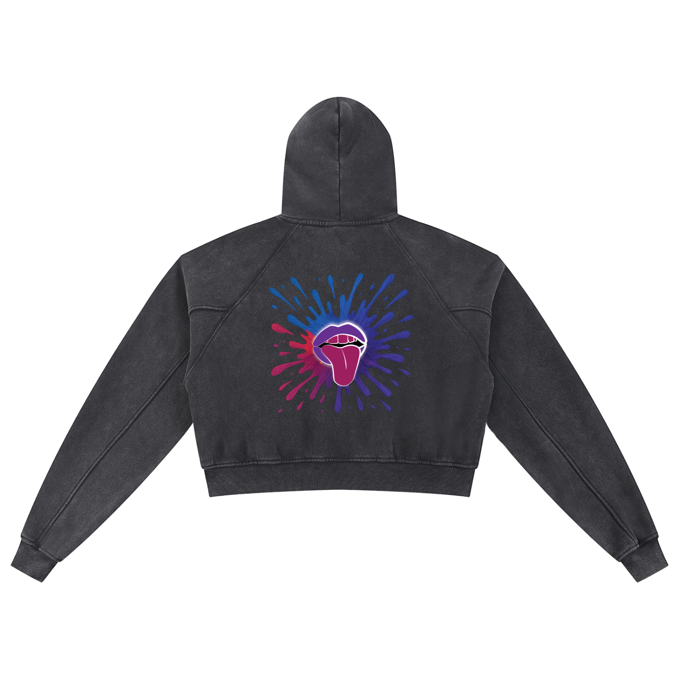 Snow Washed Cropped Hoodie
