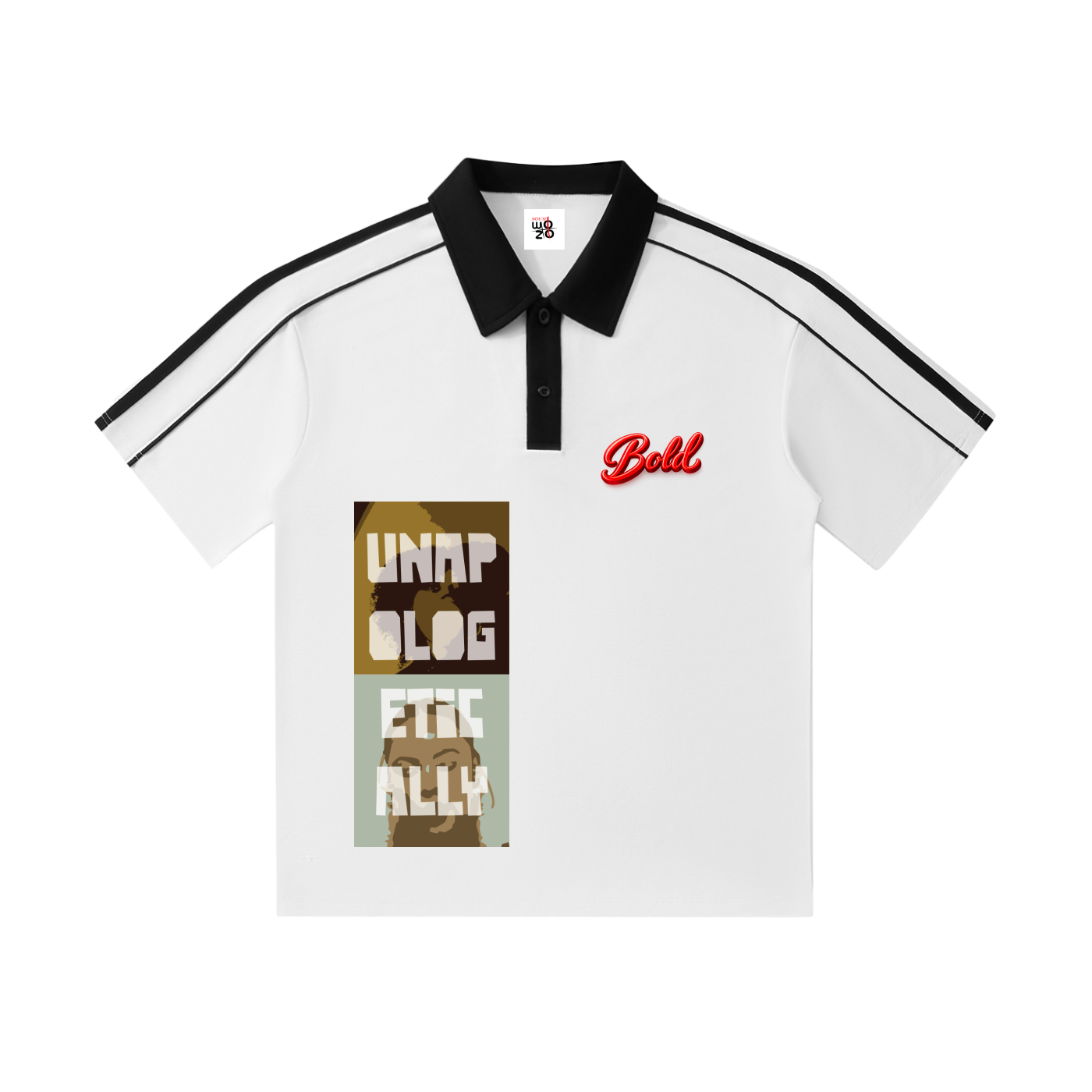 Contrast Collar Short-Sleeve Polo Shirt