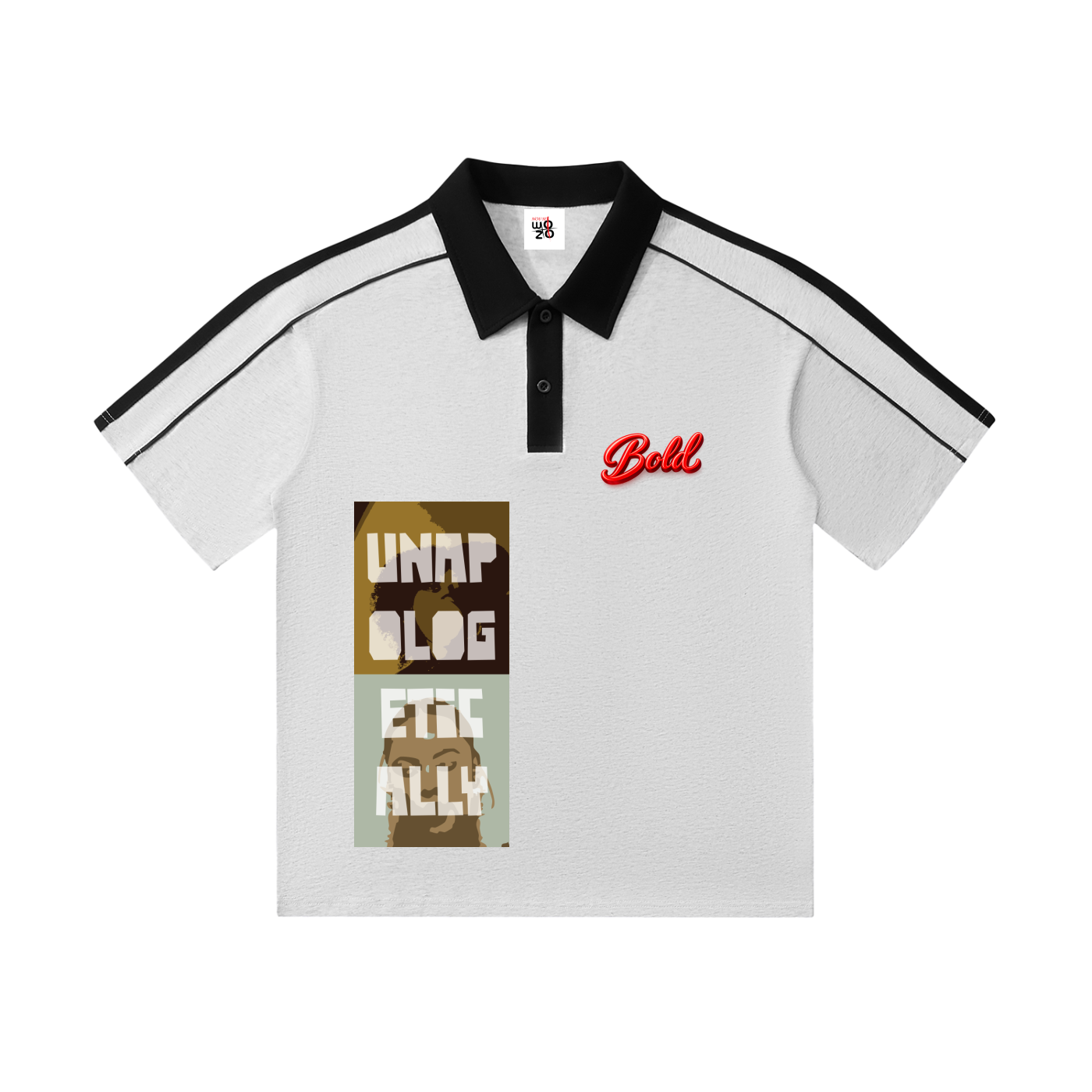Contrast Collar Short-Sleeve Polo Shirt