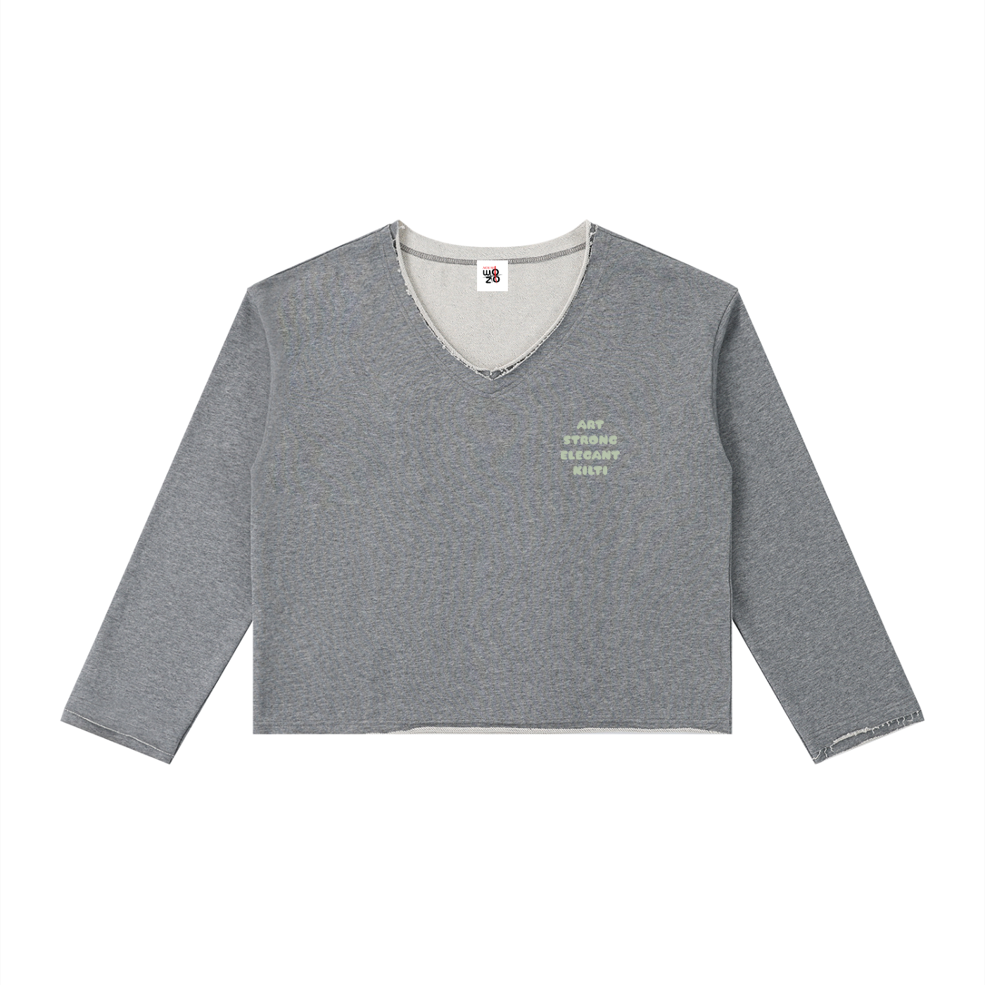 Women's Raw Hem Long Sleeve T-Shirt