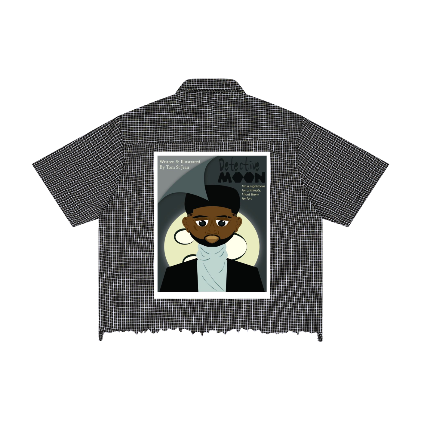 Unisex Distressed Plaid Boxy Shirt