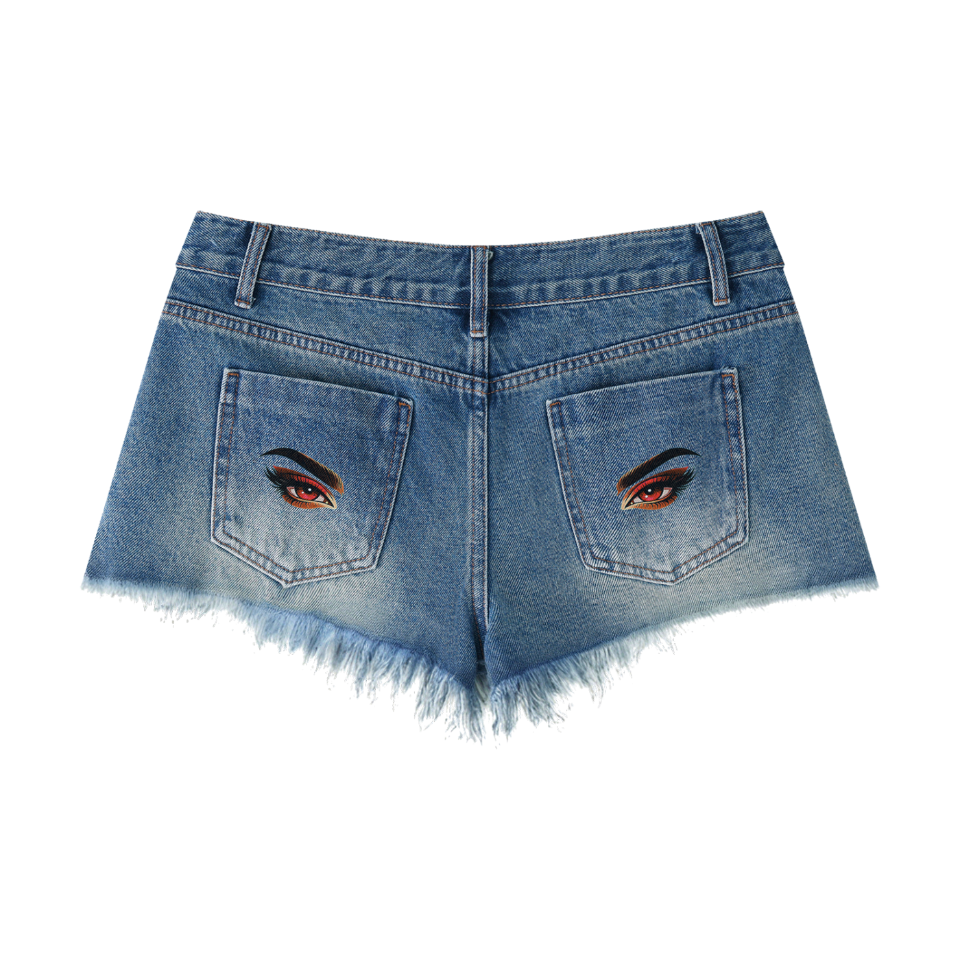 Women's Vintage Wash Raw Hem Denim Shorts