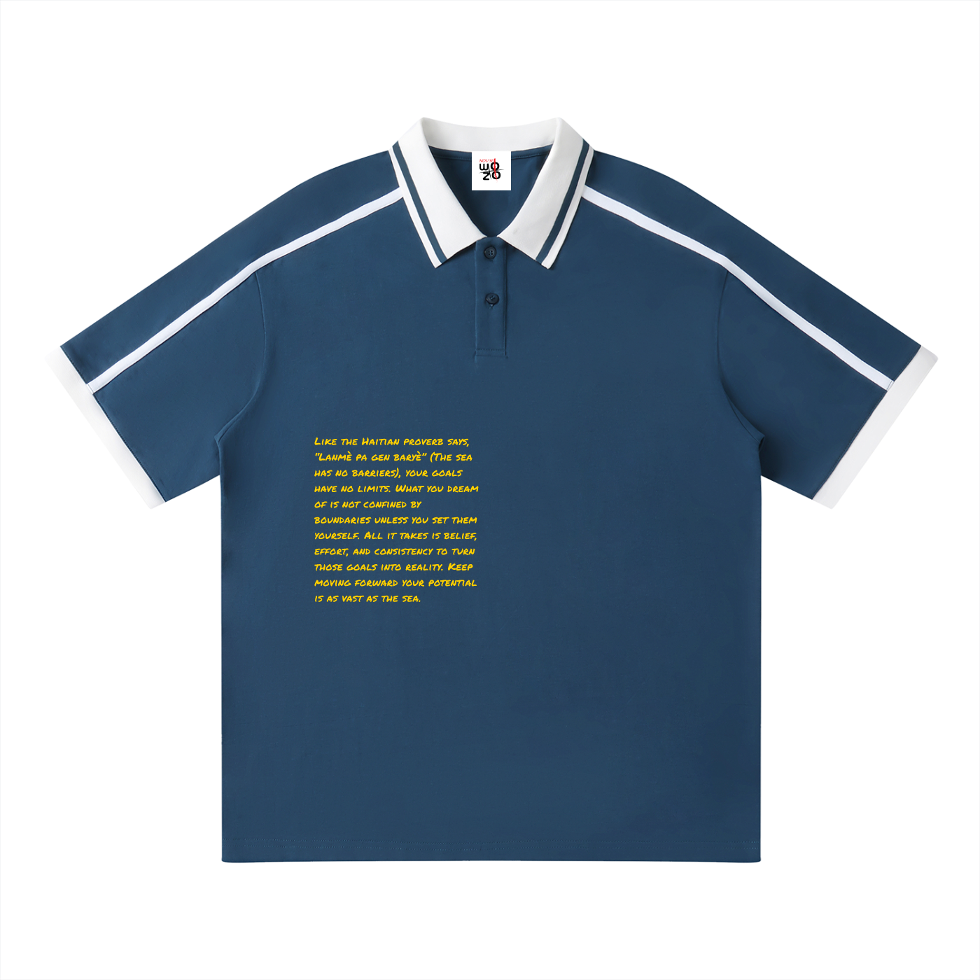 Unisex Contrast Piping Polo Shirt