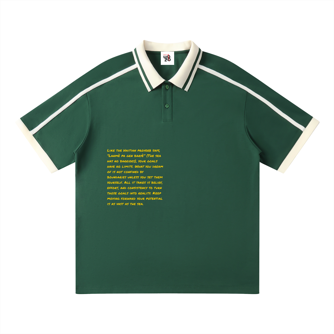 Unisex Contrast Piping Polo Shirt