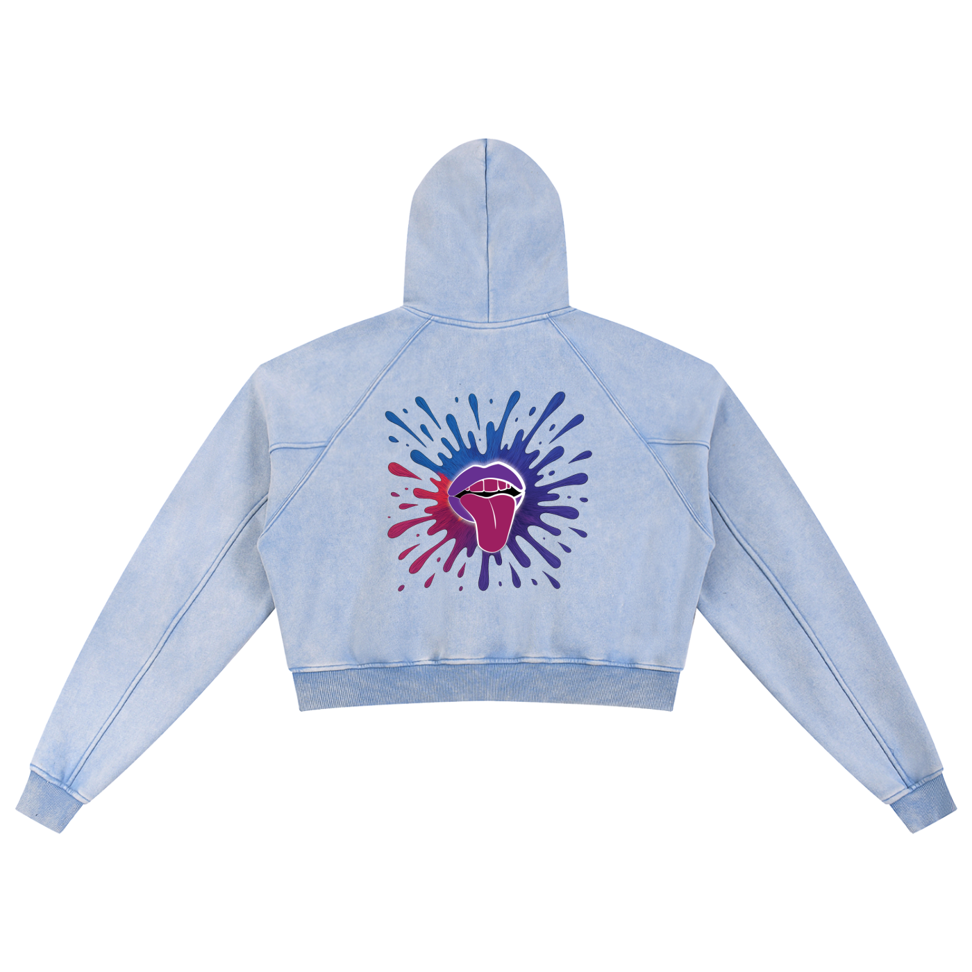 Snow Washed Cropped Hoodie
