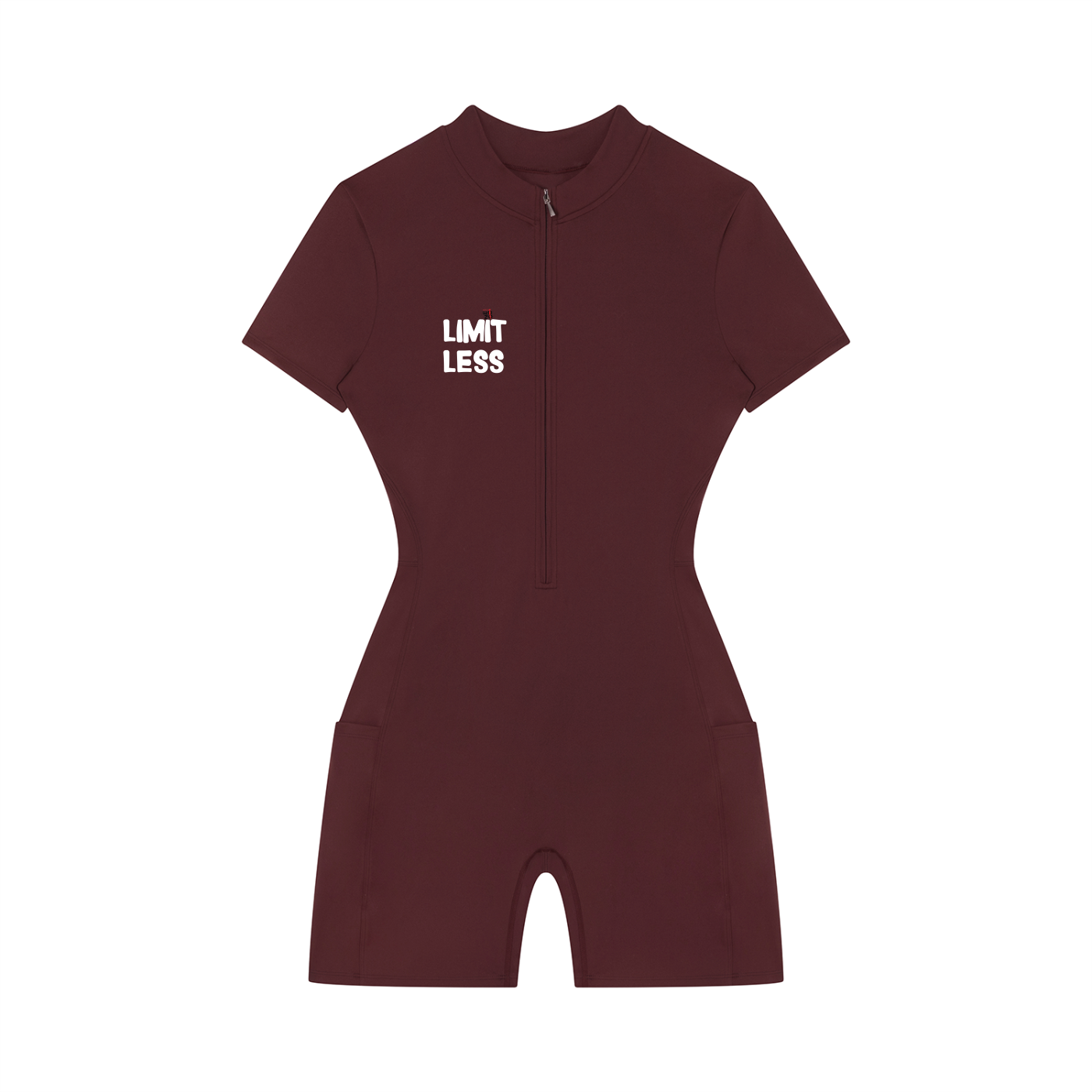 Women's Quarter-Zip Short Sleeve Romper