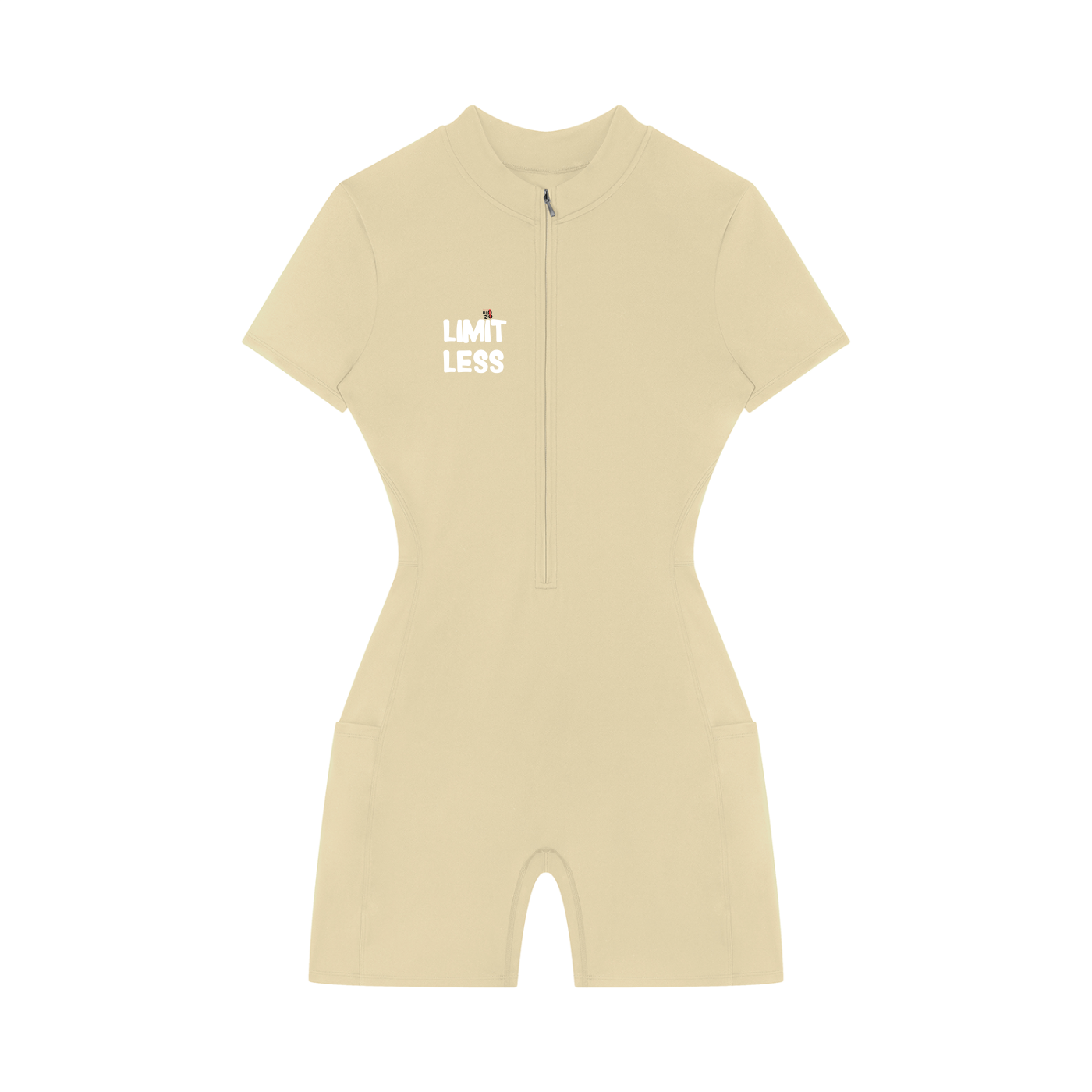 Women's Quarter-Zip Short Sleeve Romper