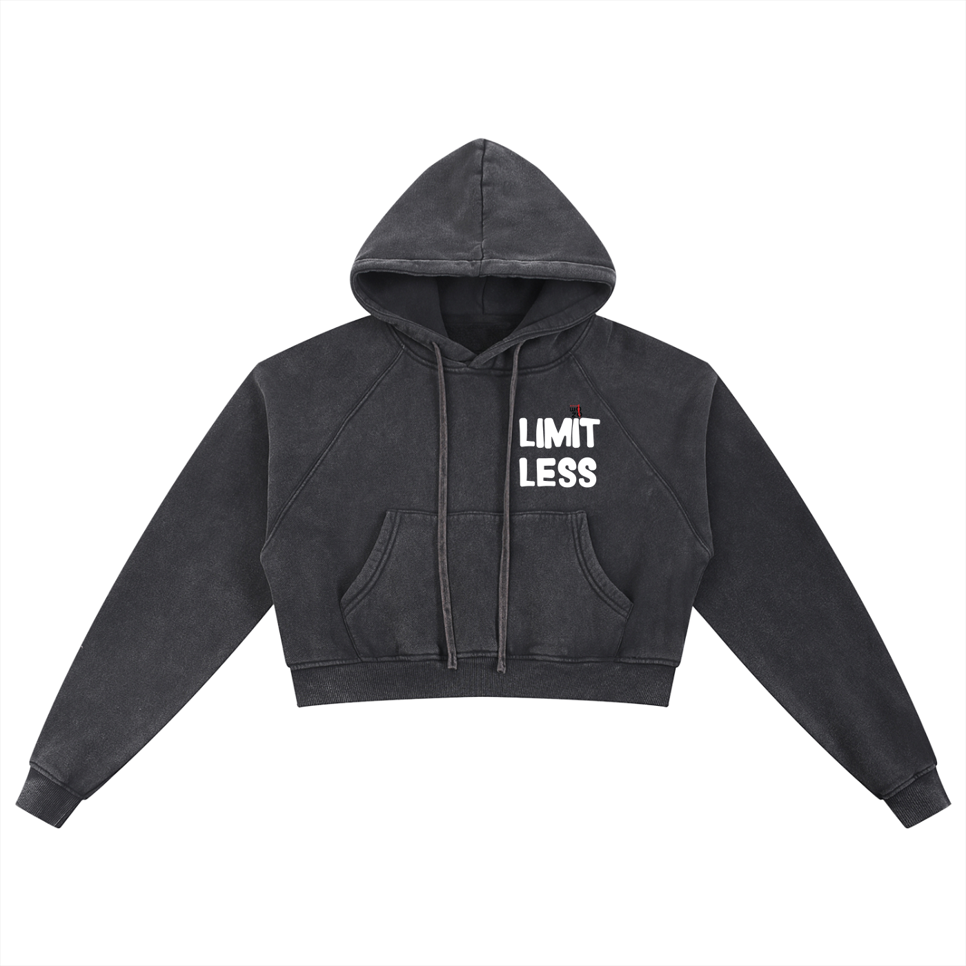 Snow Washed Cropped Hoodie