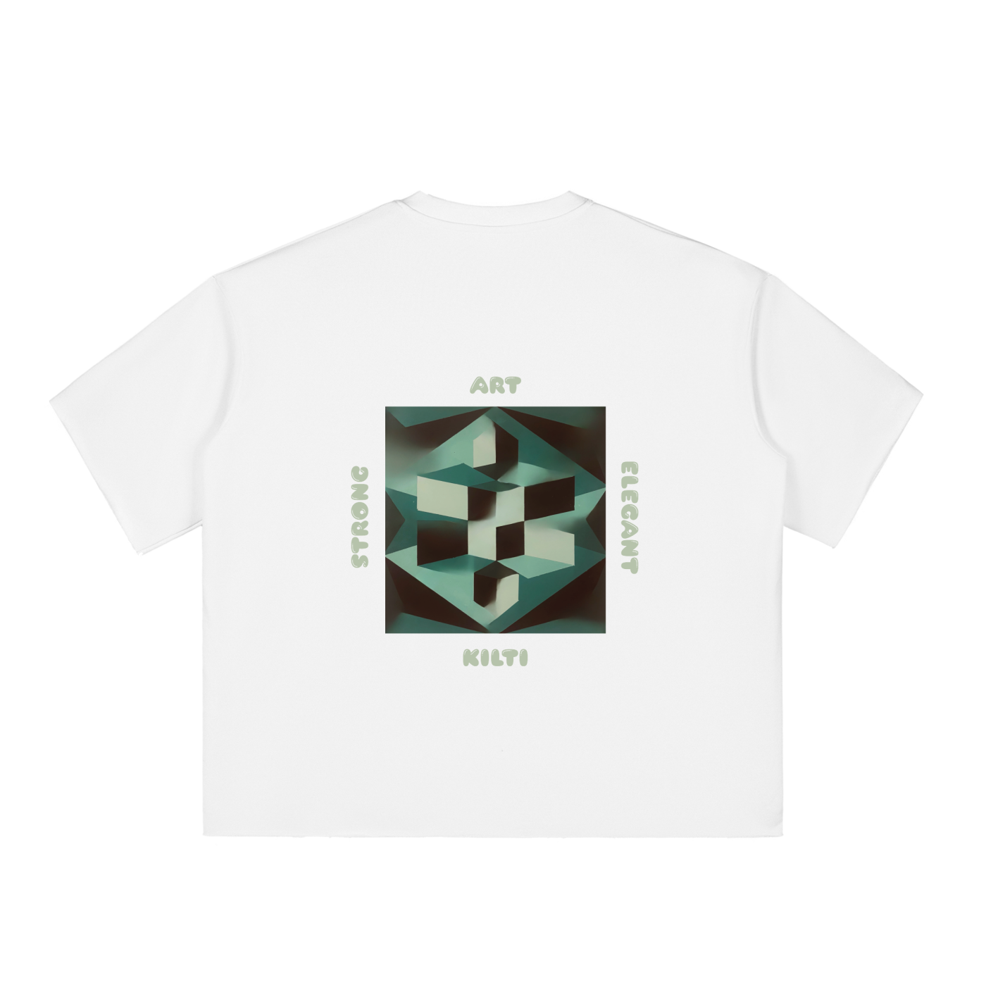 Boxy Half-Sleeve Raw-Edge T-Shirt