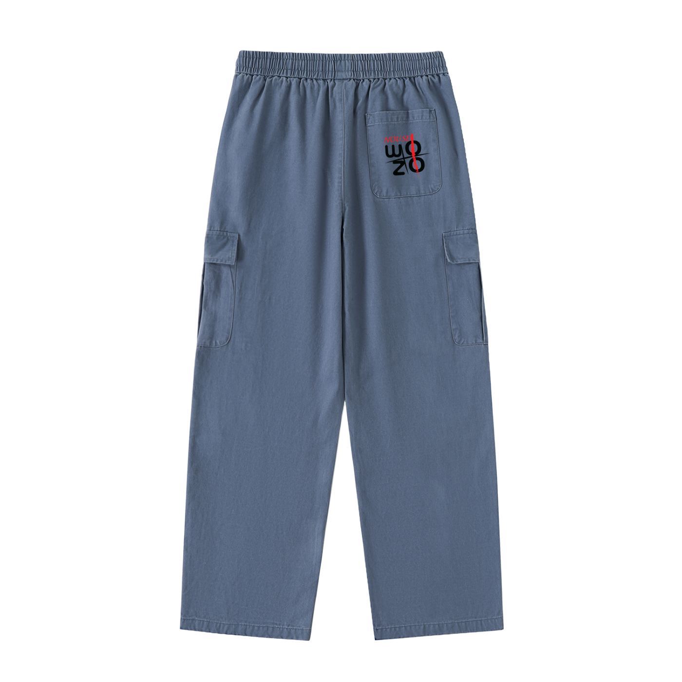 Drawstring Waist Straight-Leg Cargo Pants