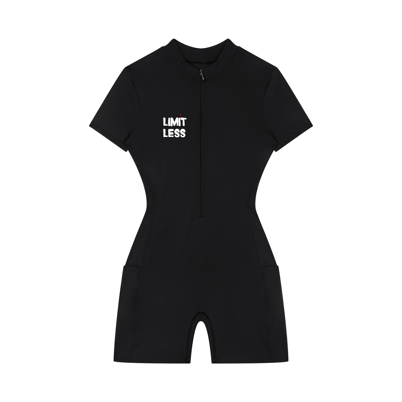 Women's Quarter-Zip Short Sleeve Romper