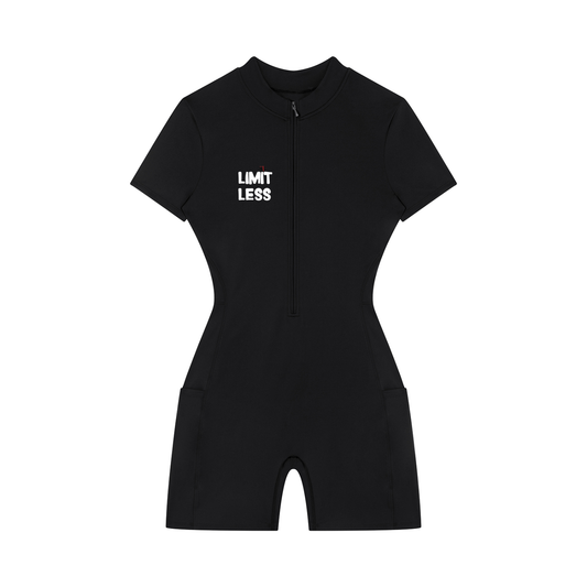 Women's Quarter-Zip Short Sleeve Romper