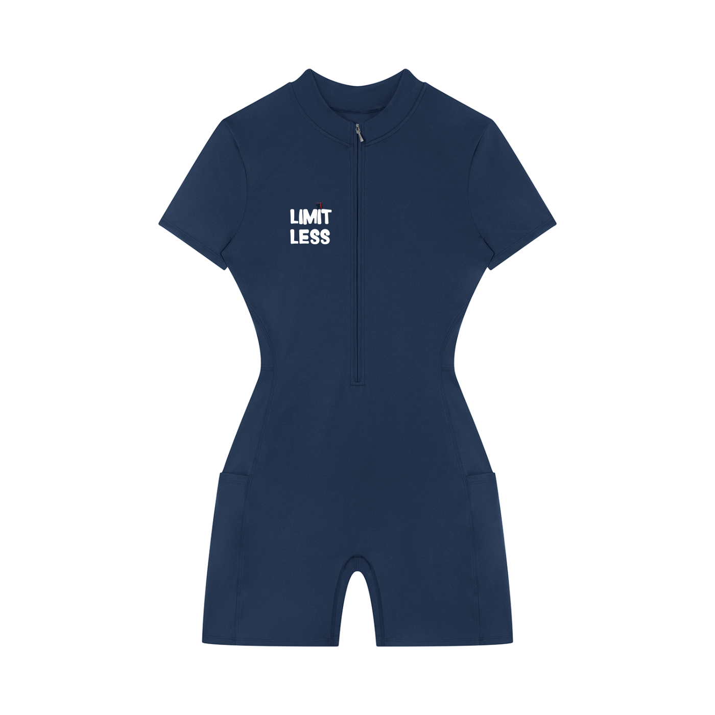 Women's Quarter-Zip Short Sleeve Romper