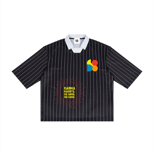 Unisex Pinstripe Collared Soccer Jersey