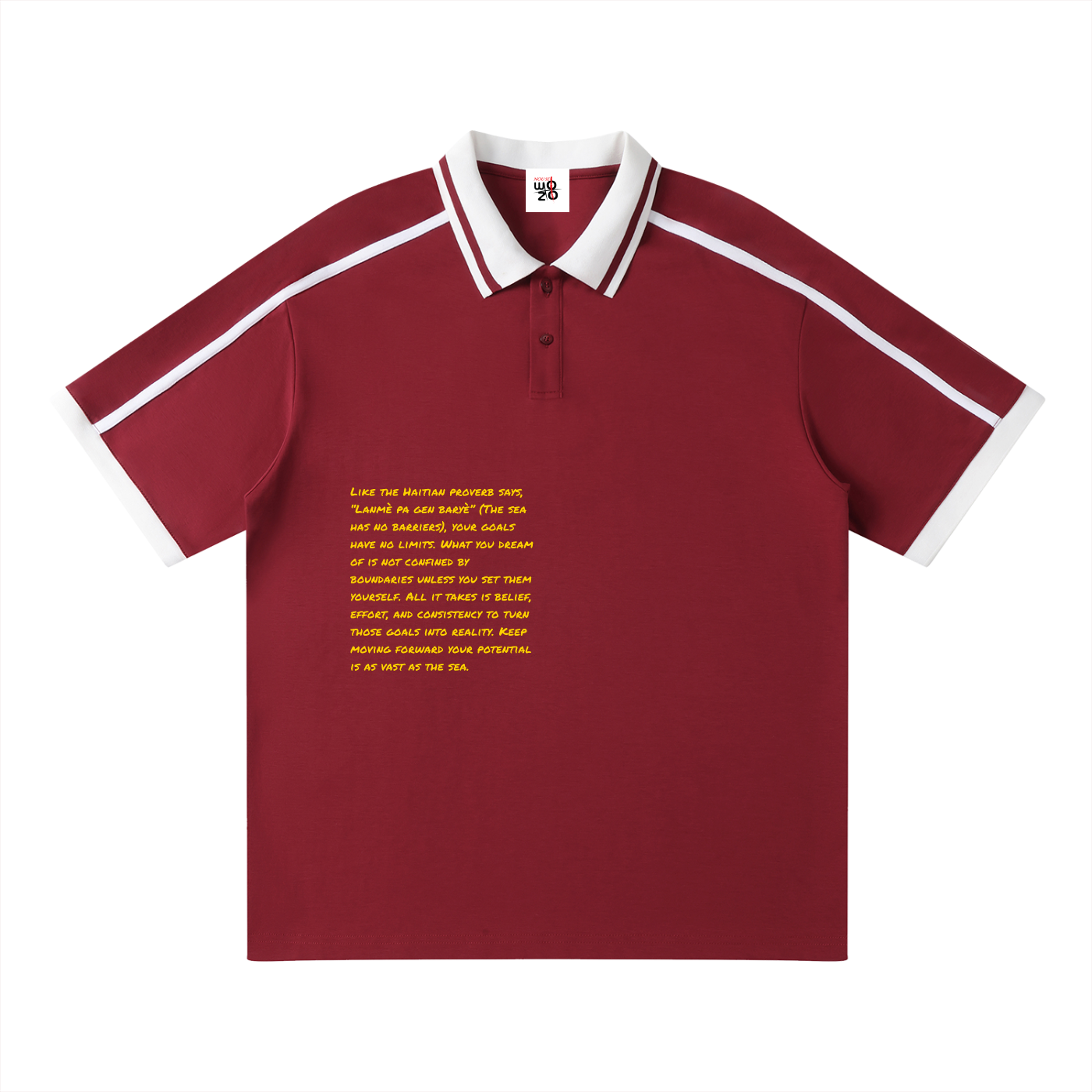 Unisex Contrast Piping Polo Shirt
