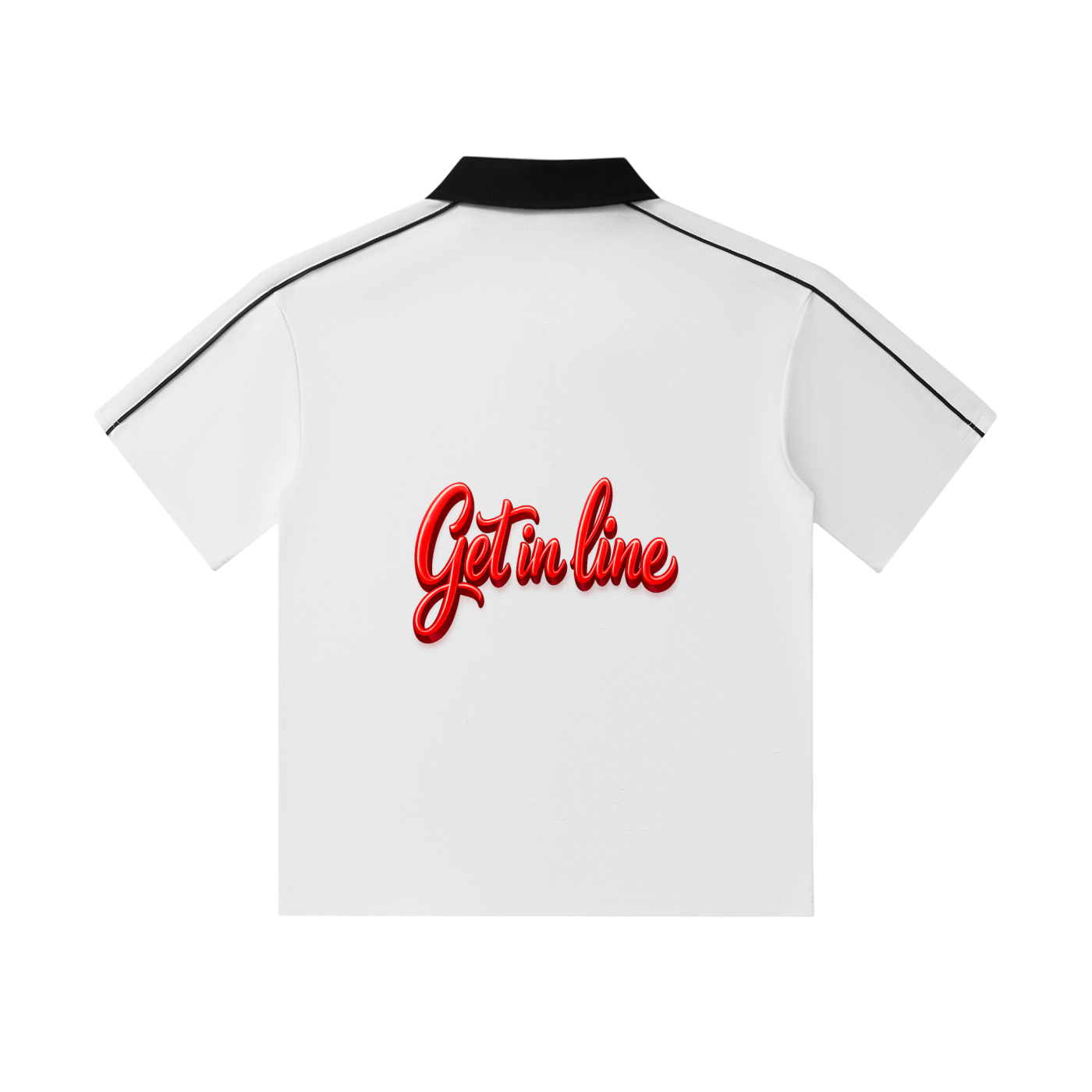 Contrast Collar Short-Sleeve Polo Shirt