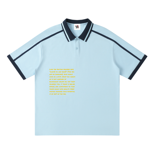 Unisex Contrast Piping Polo Shirt
