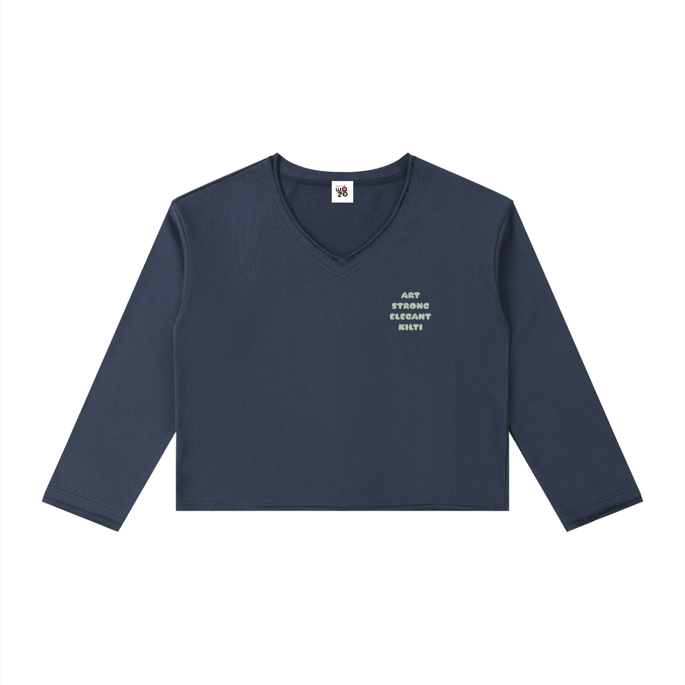Women's Raw Hem Long Sleeve T-Shirt