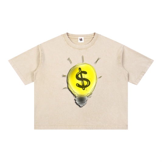 Mineral Wash Boxy Cotton T-Shirt