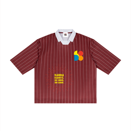 Unisex Pinstripe Collared Soccer Jersey