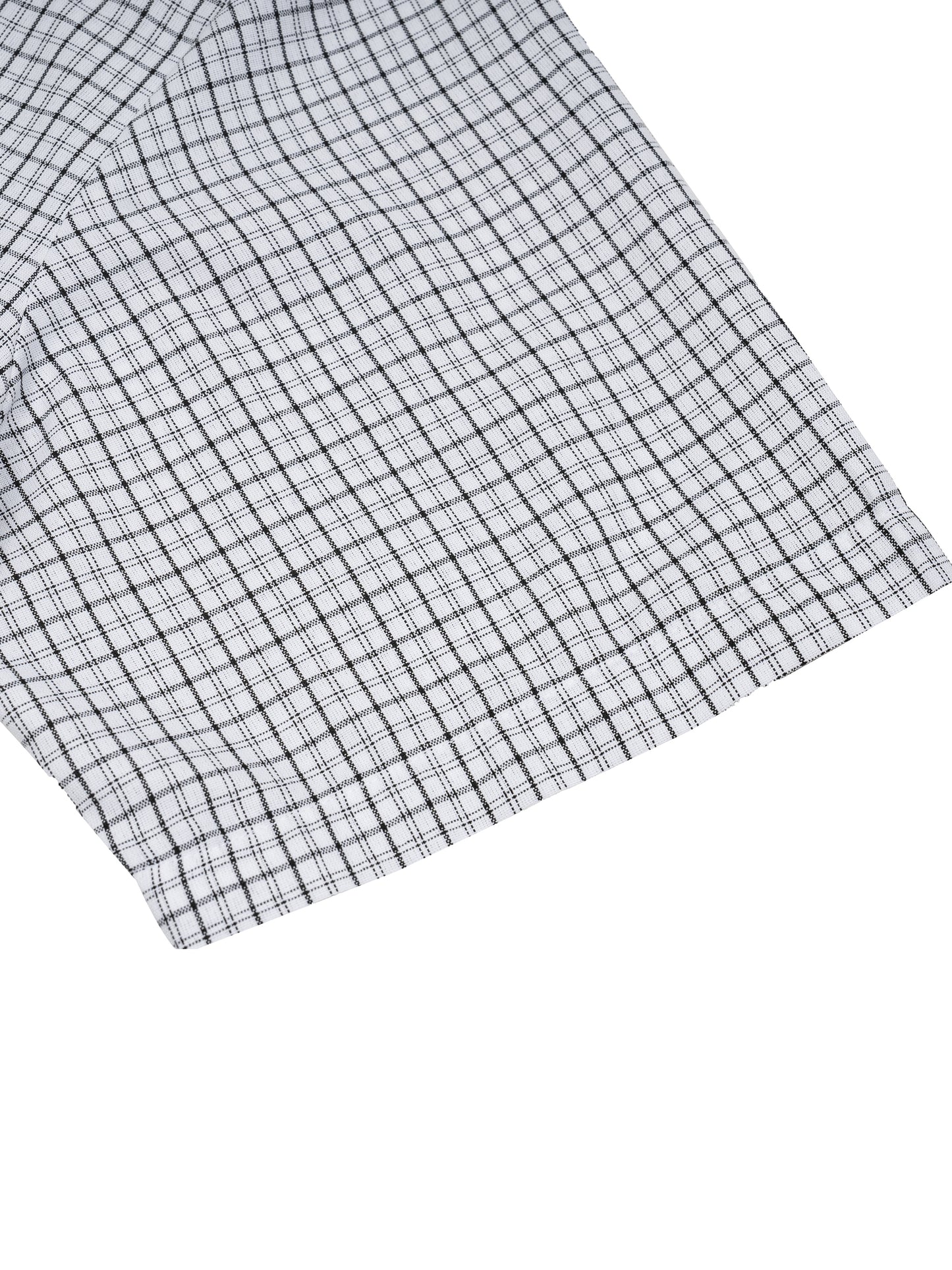 Unisex Distressed Plaid Boxy Shirt