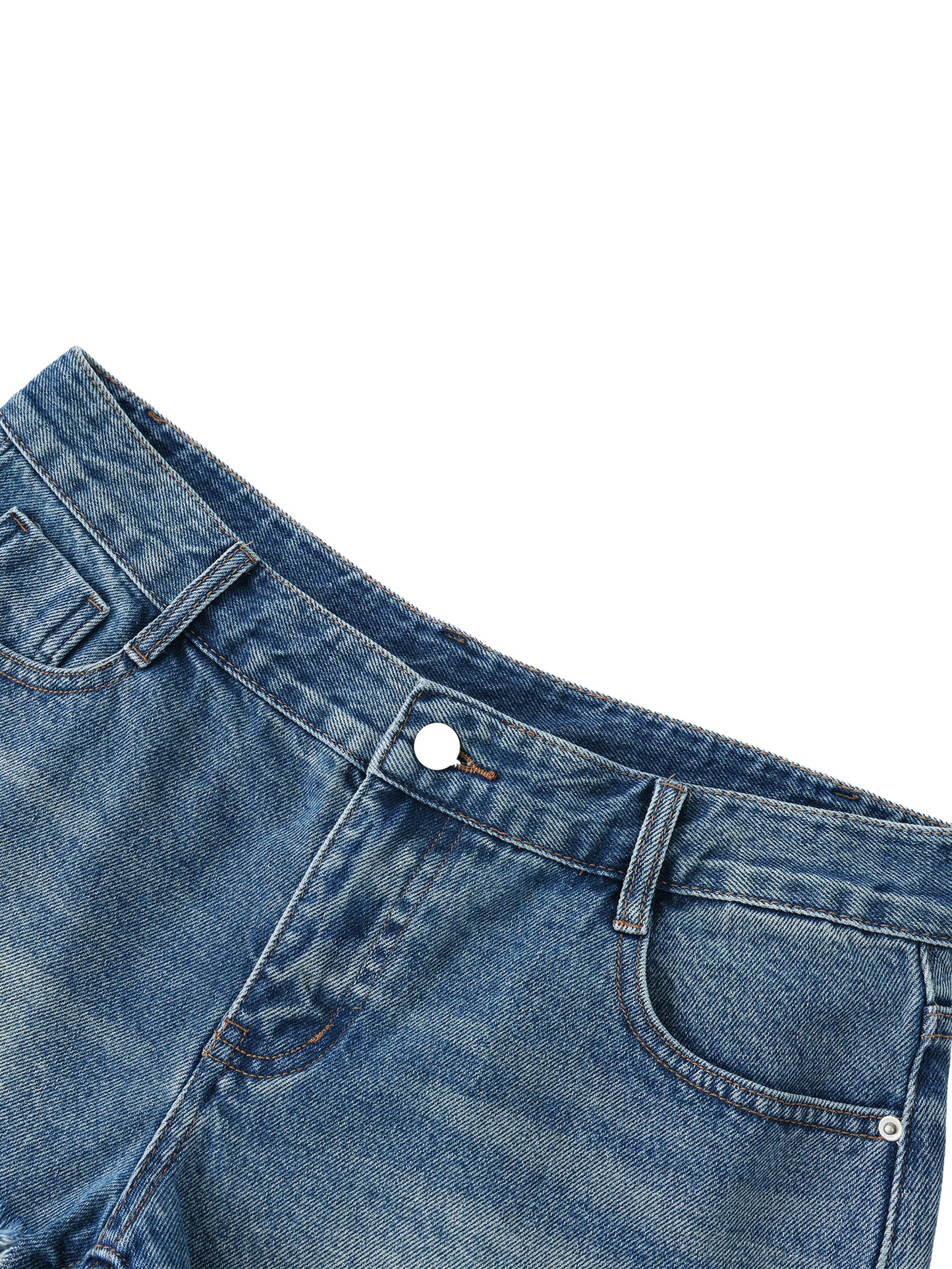 Women's Vintage Wash Raw Hem Denim Shorts