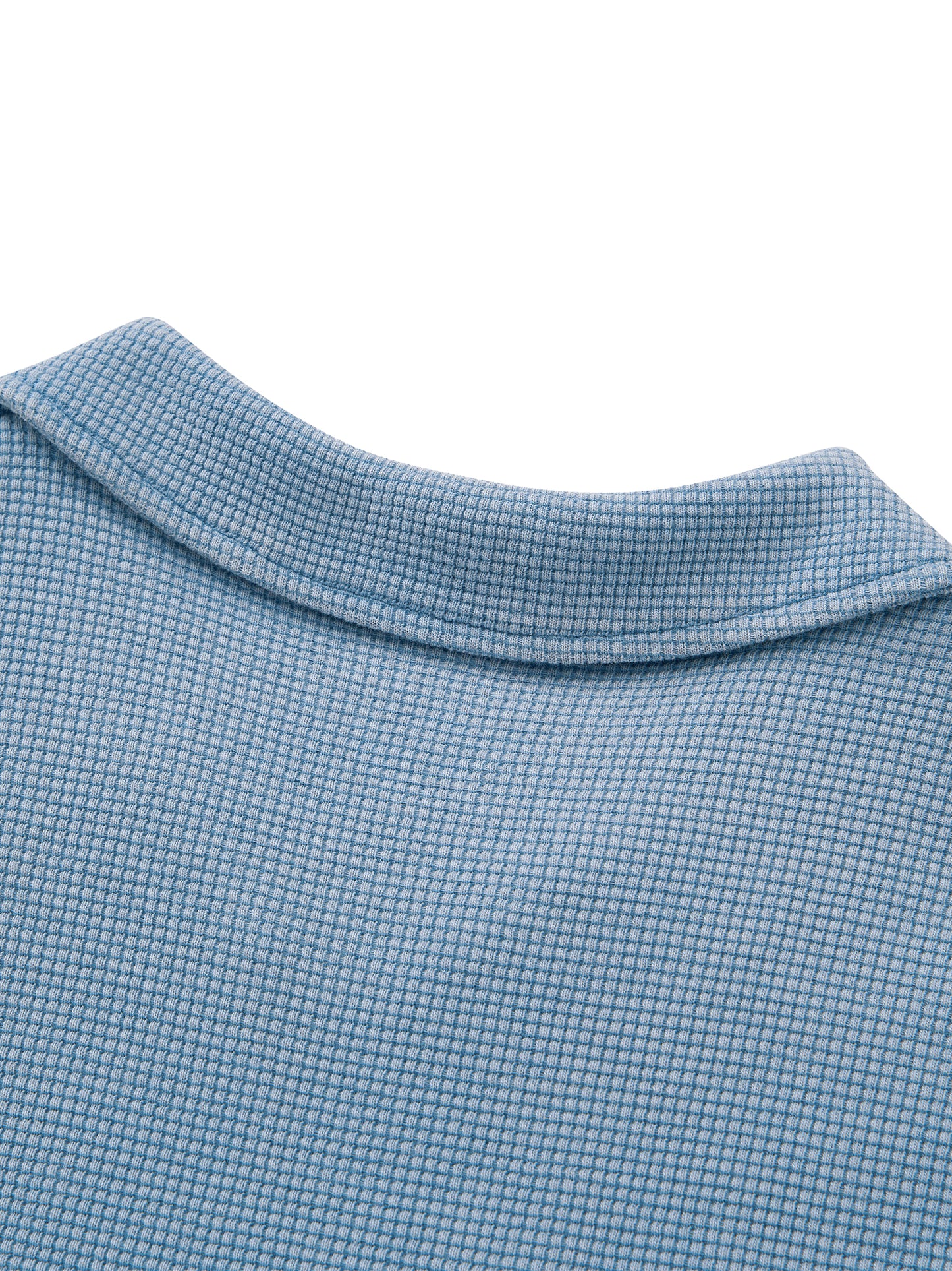 Unisex Vintage Wash Waffle Boxy Polo Shirt