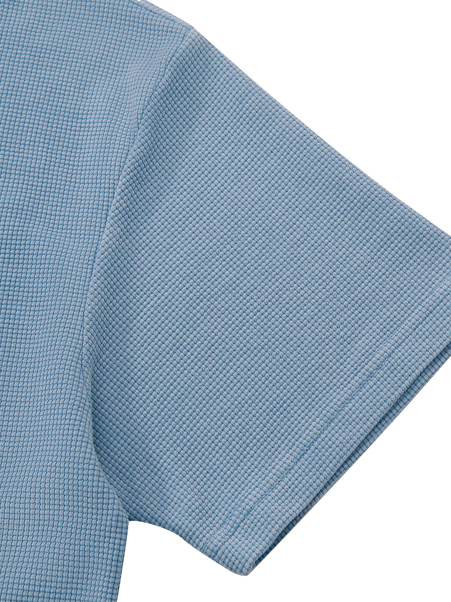 Unisex Vintage Wash Waffle Boxy Polo Shirt